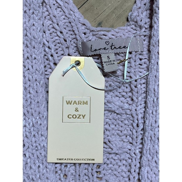 NWT! Women's Love tree open front light pink cardigan. Warm & Cozy. Size Small. - Picture 3 of 5